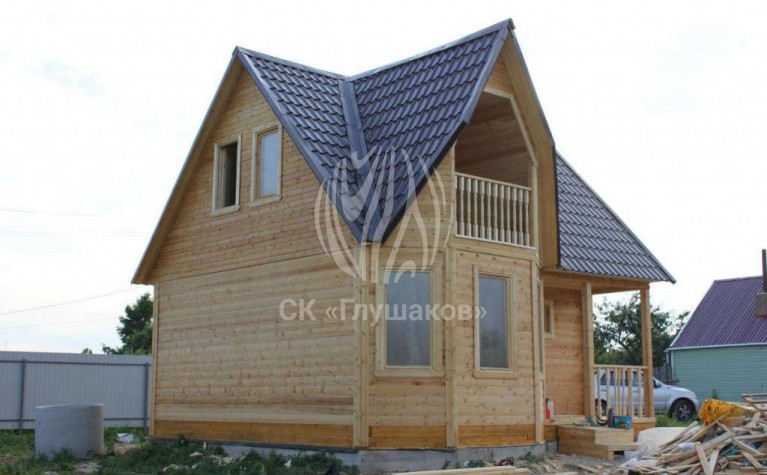 фото деревянного дома 6х7
