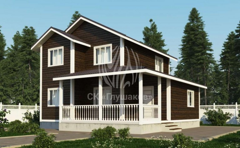 Двухэтажный деревянный дом из бруса: проекты для строительства и цены в Москве